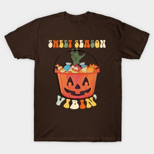 Funny Halloween Jack-O-Lantern Pumpkin Vintage T-Shirt